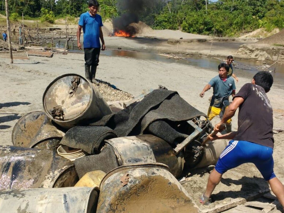 Operativo contra la minería ilegal en zona fronteriza