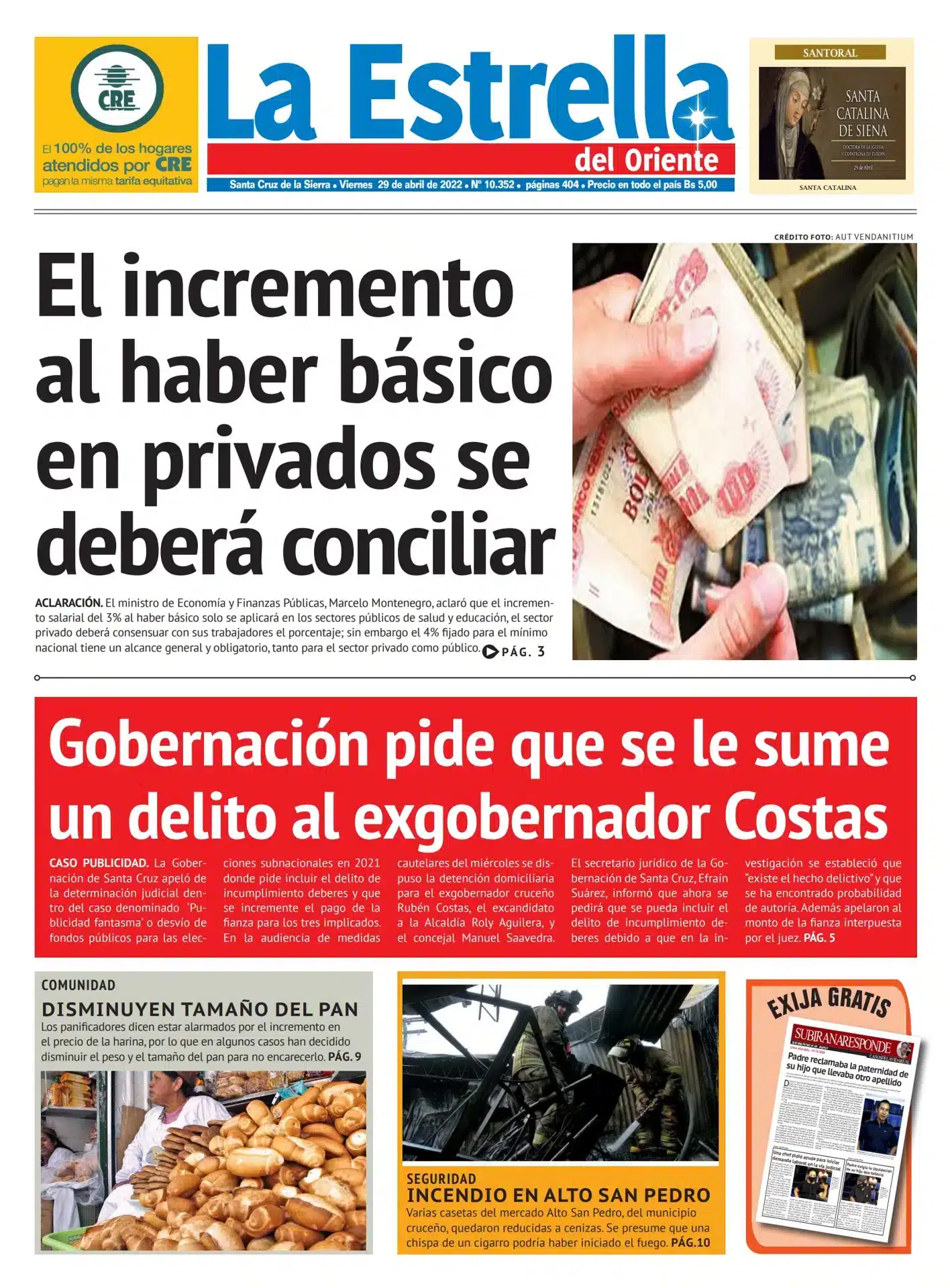 Portada de peri&oacute;dico con titulares judiciales