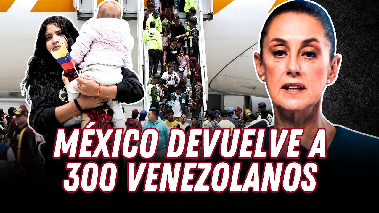 Grupo de venezolanos siendo repatriados desde M&eacute;xico
