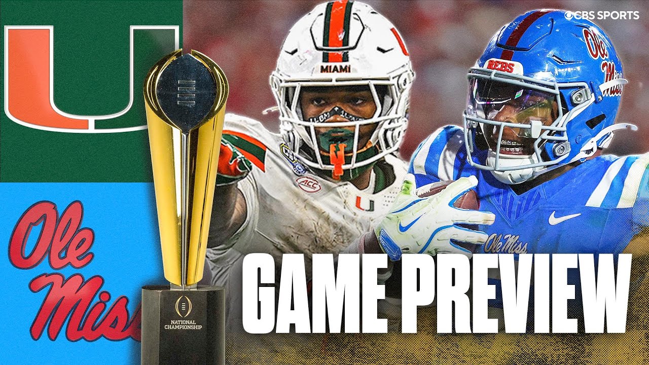 Vista previa del Fiesta Bowl con el trofeo del campeonato nacional y logos de los equipos