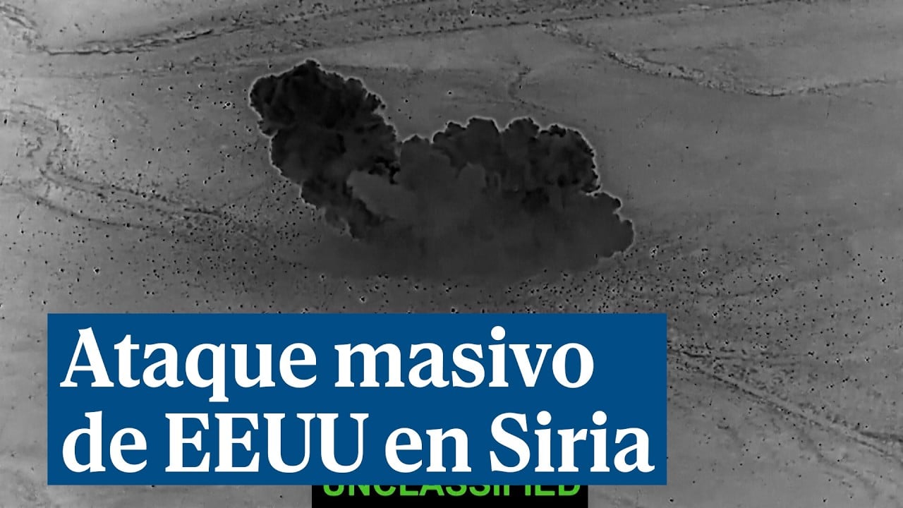 Explosi&oacute;n en &aacute;rea des&eacute;rtica por ataque a&eacute;reo en Siria