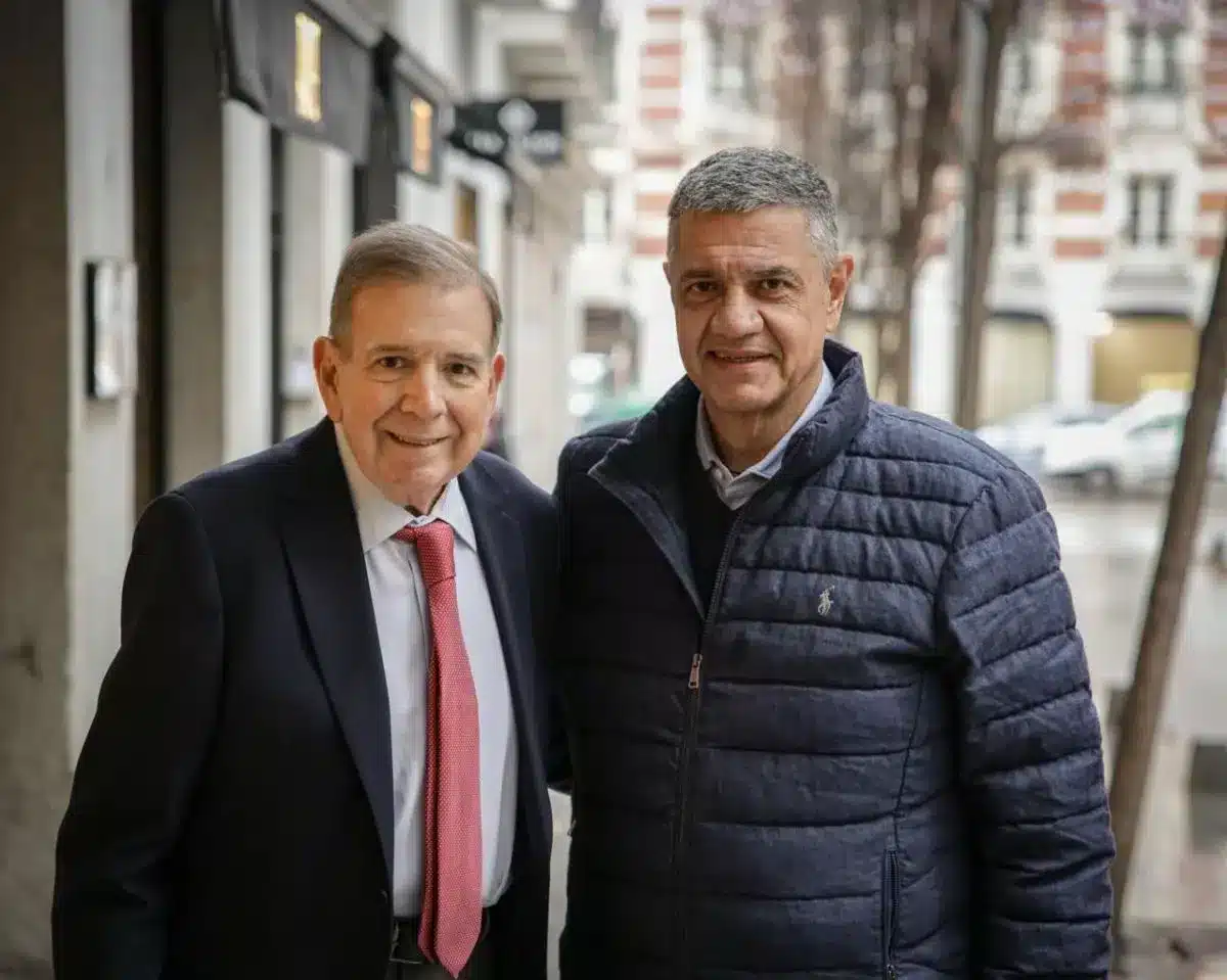Jorge Macri y Edmundo Gonz&aacute;lez Urrutia en reuni&oacute;n en Madrid