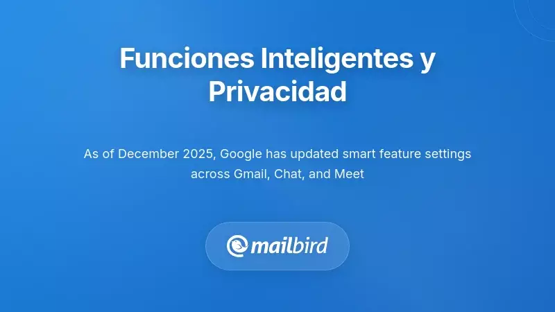 Infografía sobre funciones inteligentes y privacidad en Gmail y otras aplicaciones de Google