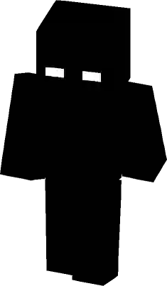 Skin de Minecraft llamado Null, una figura oscura con ojos brillantes