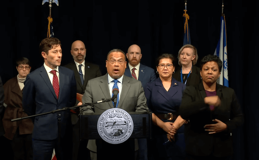 Conferencia de prensa con Procurador General Ellison y alcaldes en Minneapolis