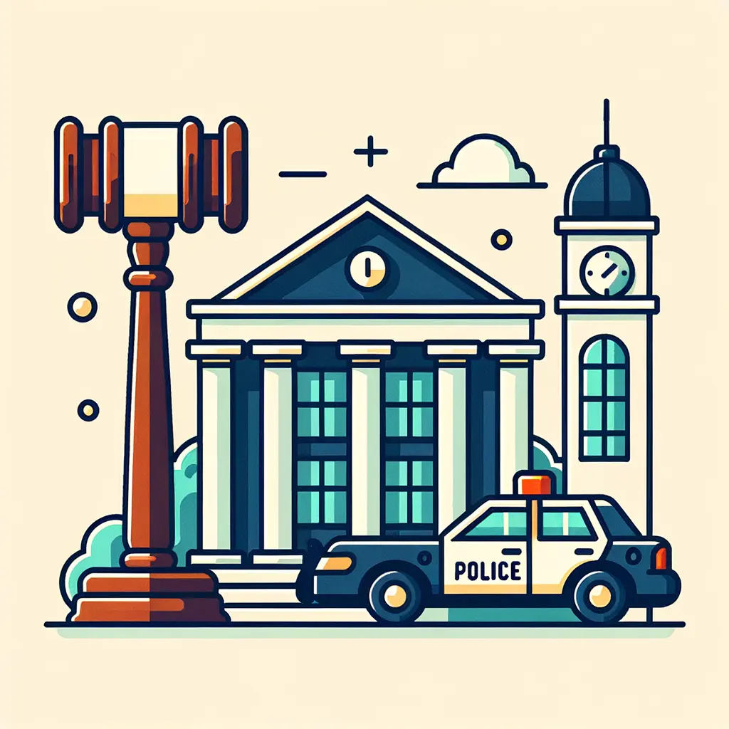 Ilustración de justicia y gobierno en Florida