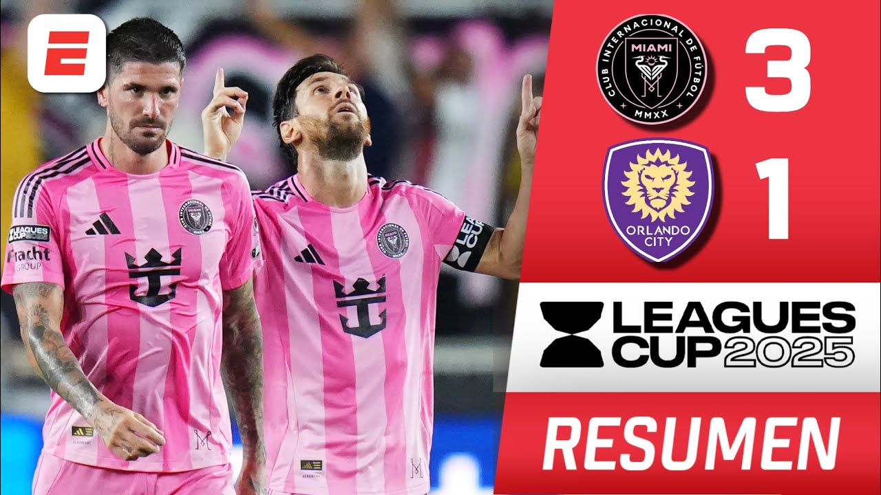 Jugadores del Inter Miami CF celebrando un gol ante Orlando City SC