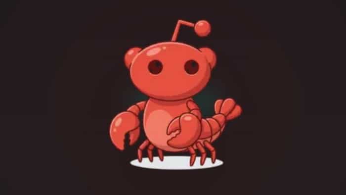 Ilustraci&oacute;n del asistente de IA OpenClaw, una criatura roja con dise&ntilde;o amigable