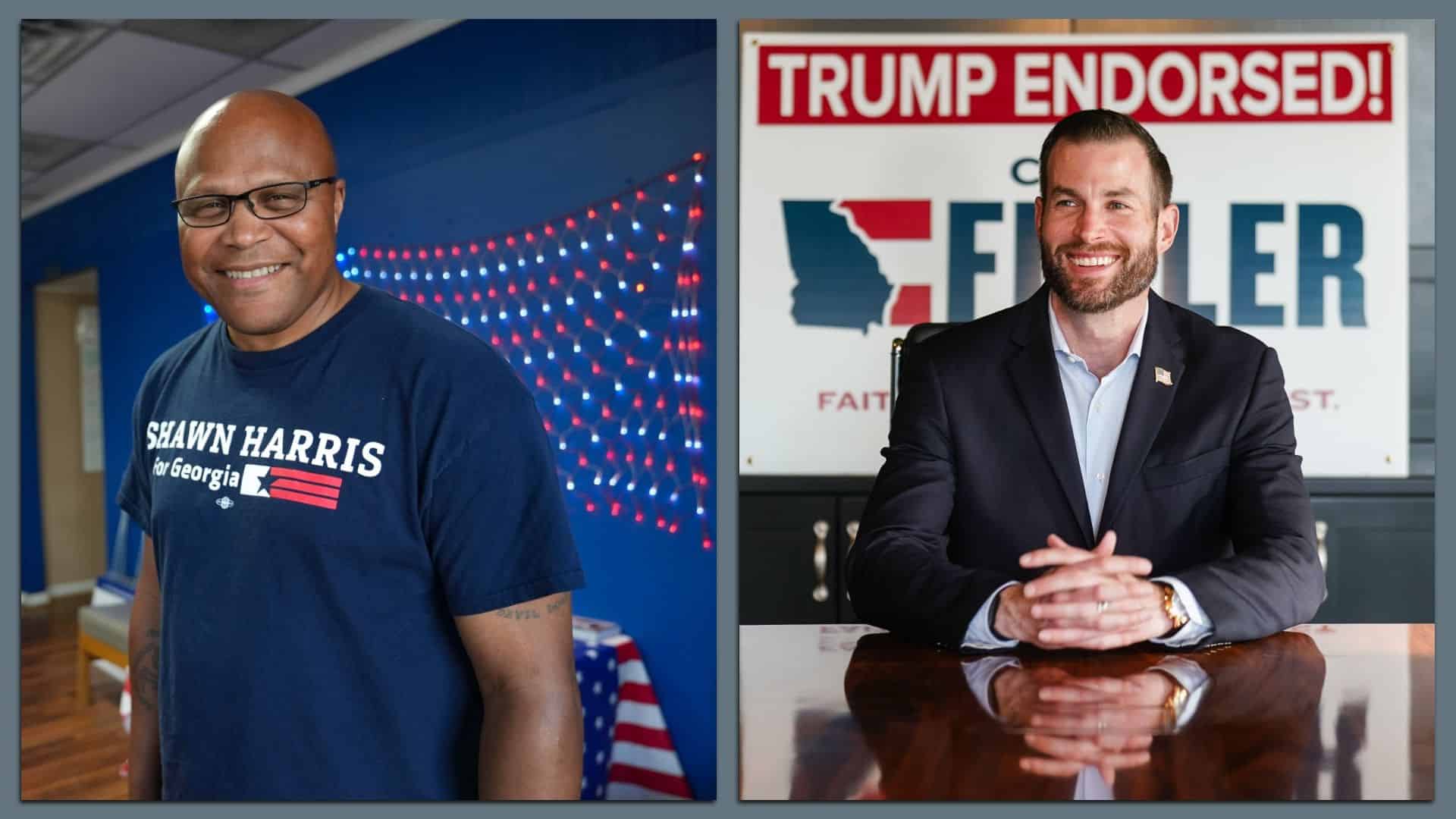 Shawn Harris y candidato respaldado por Trump en eventos de campa&ntilde;a