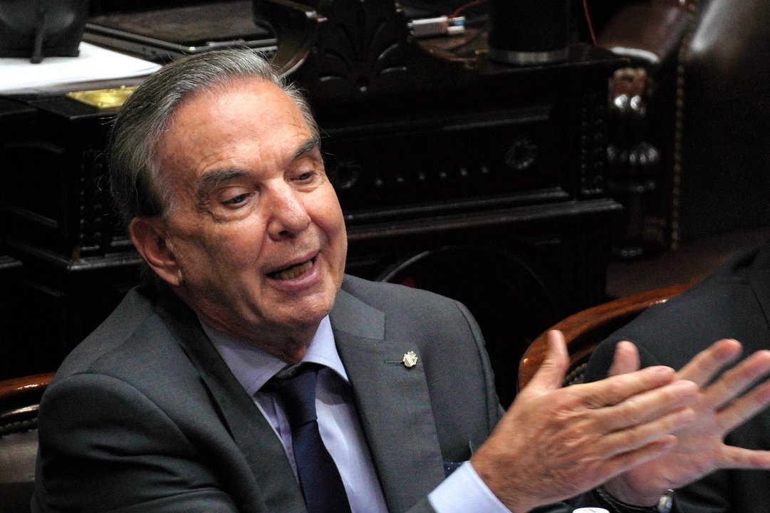Miguel &Aacute;ngel Pichetto hablando en un recinto legislativo