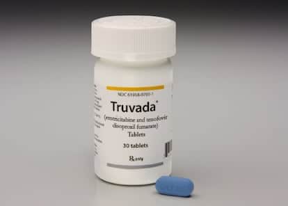 Frasco de pastillas Truvada para tratamiento del VIH