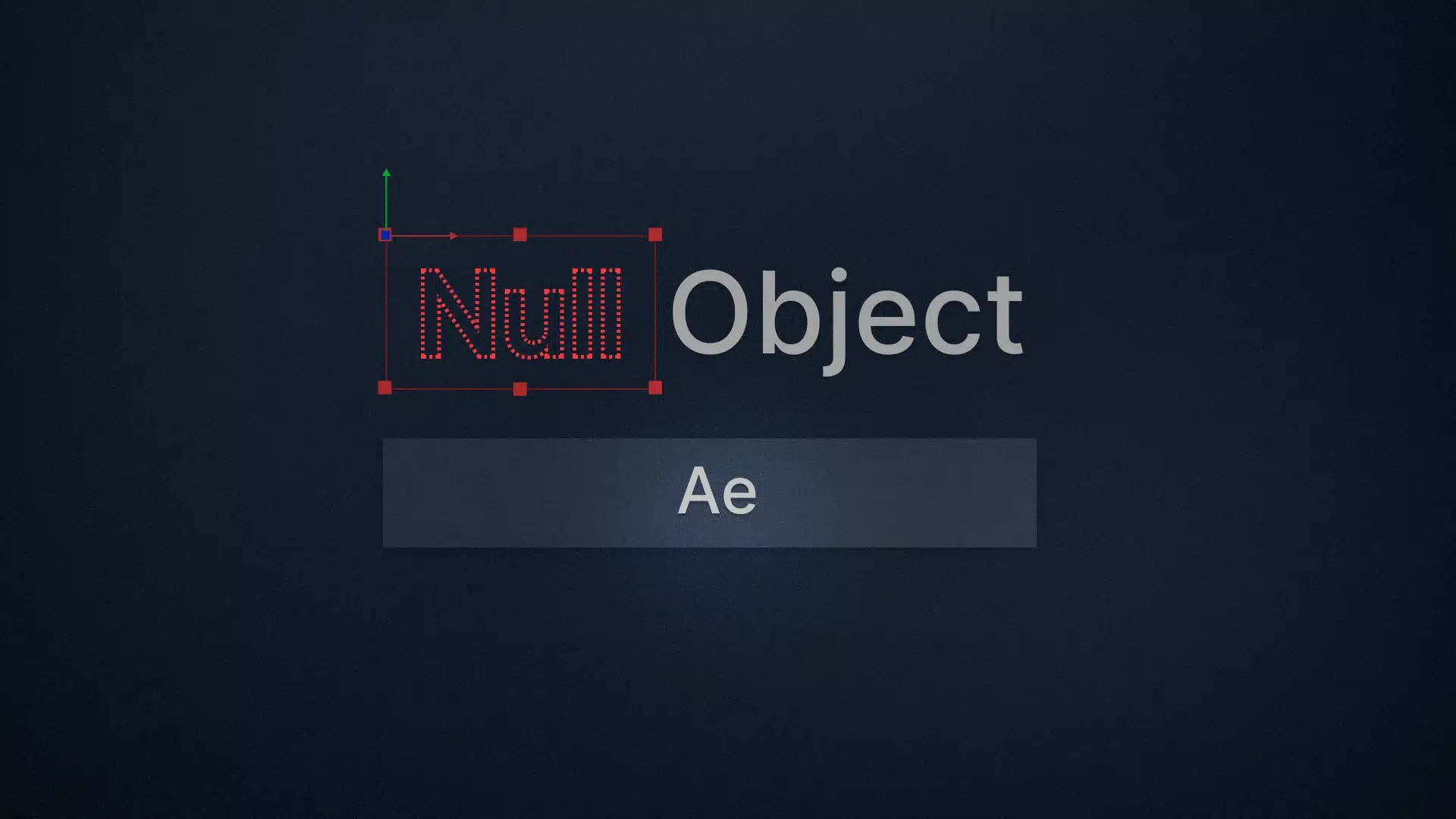 Interfaz gráfica mostrando un 'Null Object' en Adobe After Effects, representando herramientas de software usadas en industrias creativas