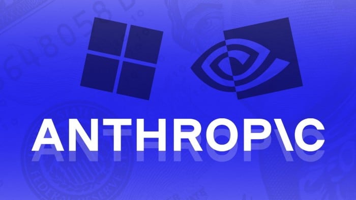 Logotipos de Anthropic, Nvidia y Microsoft representando las alianzas estrat&eacute;gicas