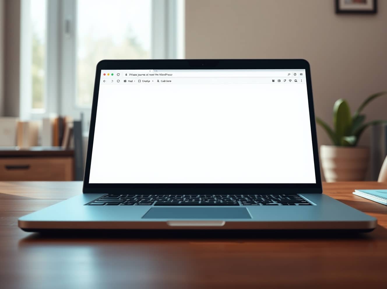 Laptop en un entorno de oficina, representando un espacio de trabajo personal ideal