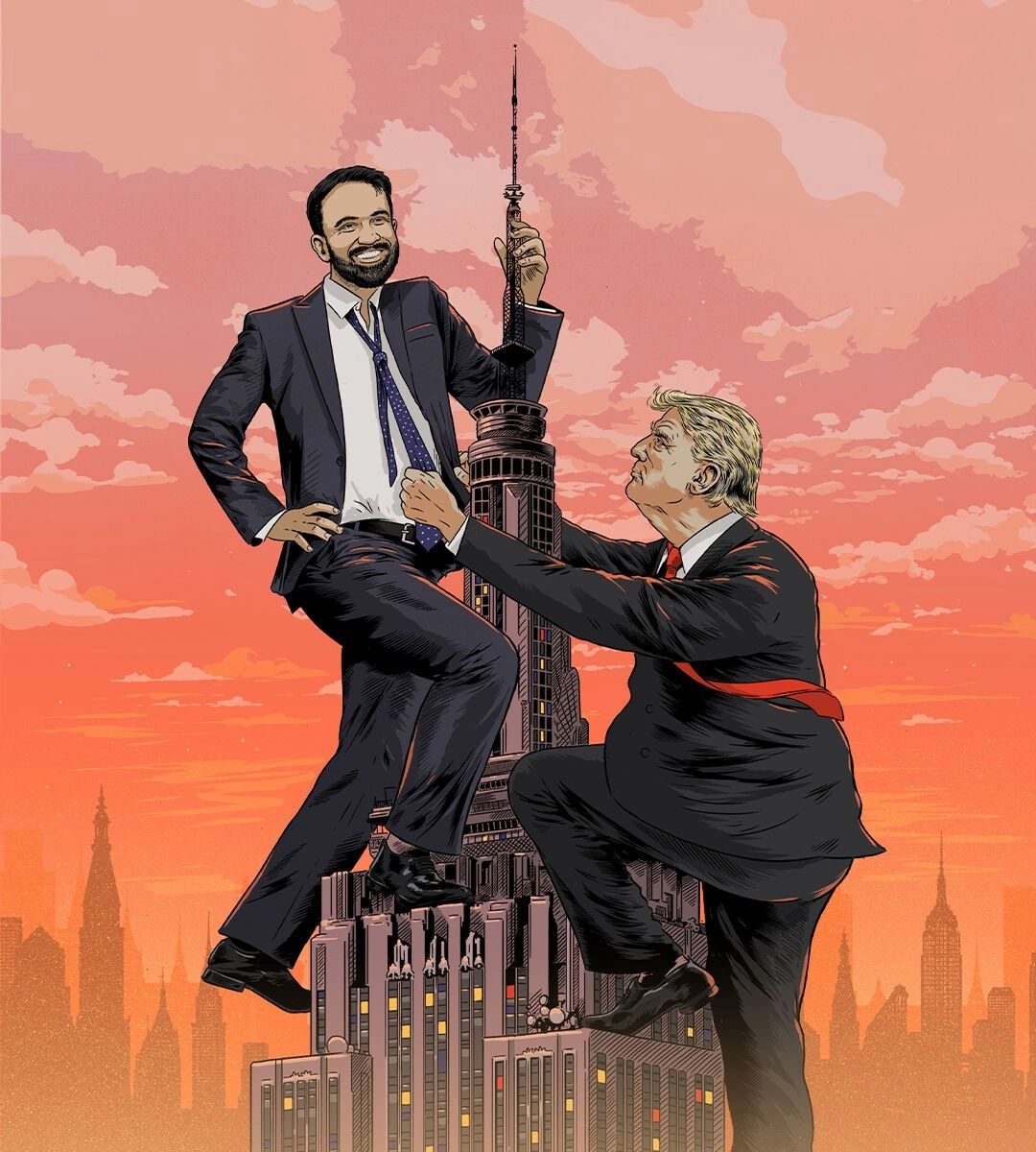 Representaci&oacute;n gr&aacute;fica de la pol&iacute;tica: Trump's Chaos Meets Mamdani's Solidarity