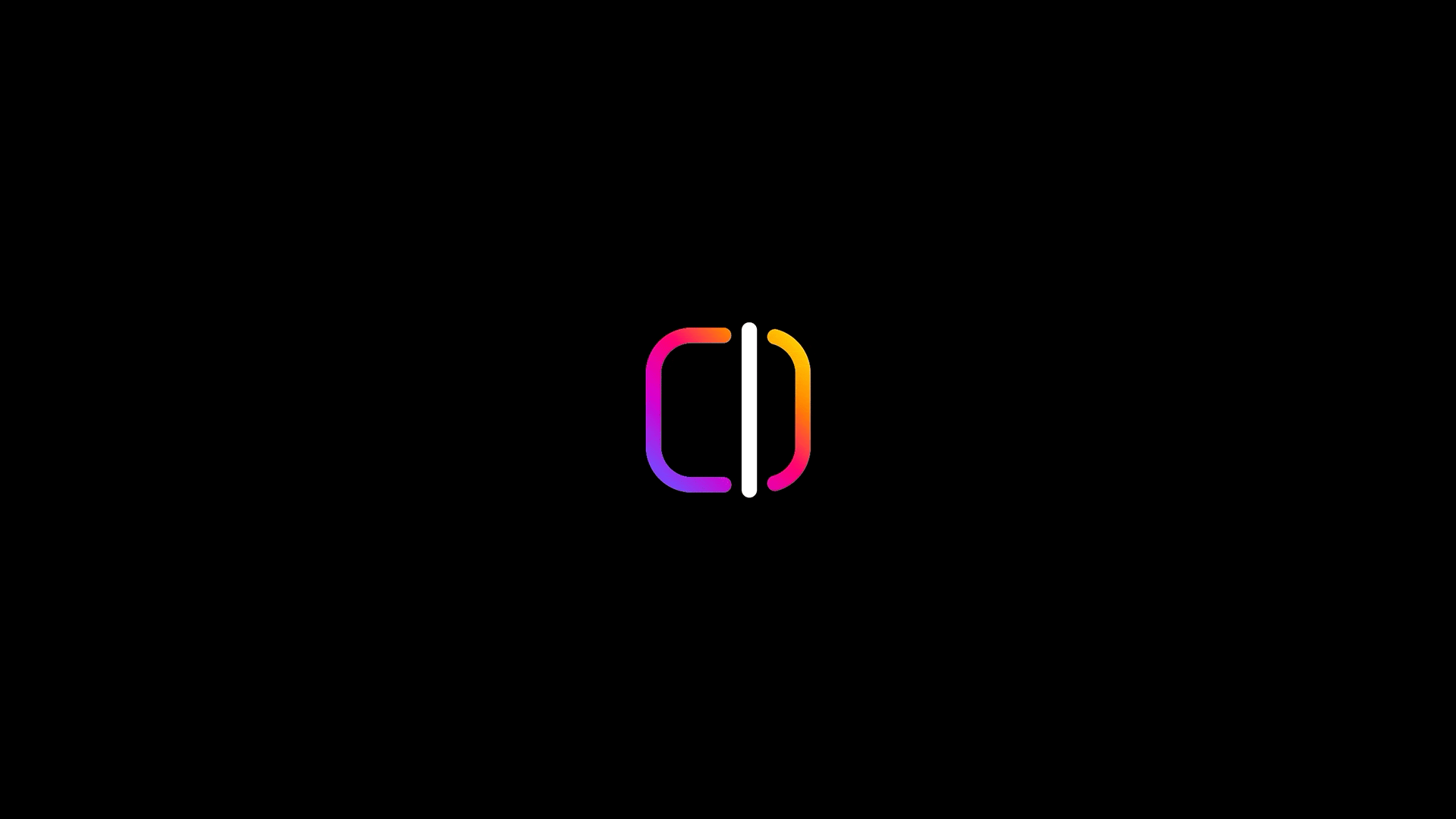 Logotipo de Clouted con degradados magenta y naranja sobre fondo negro