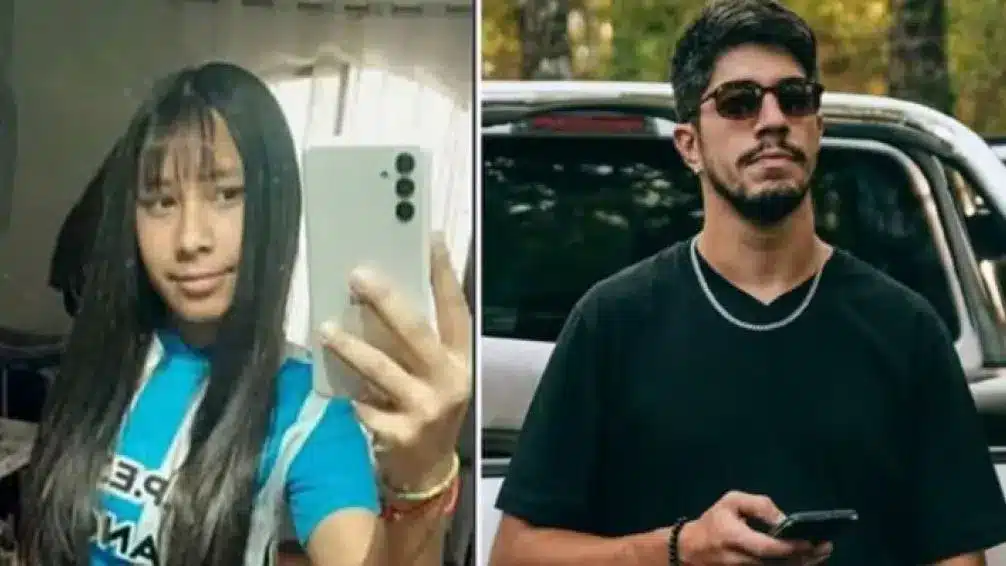 Agostina Vega (izquierda) y el imputado Mauricio Barrelier (derecha)