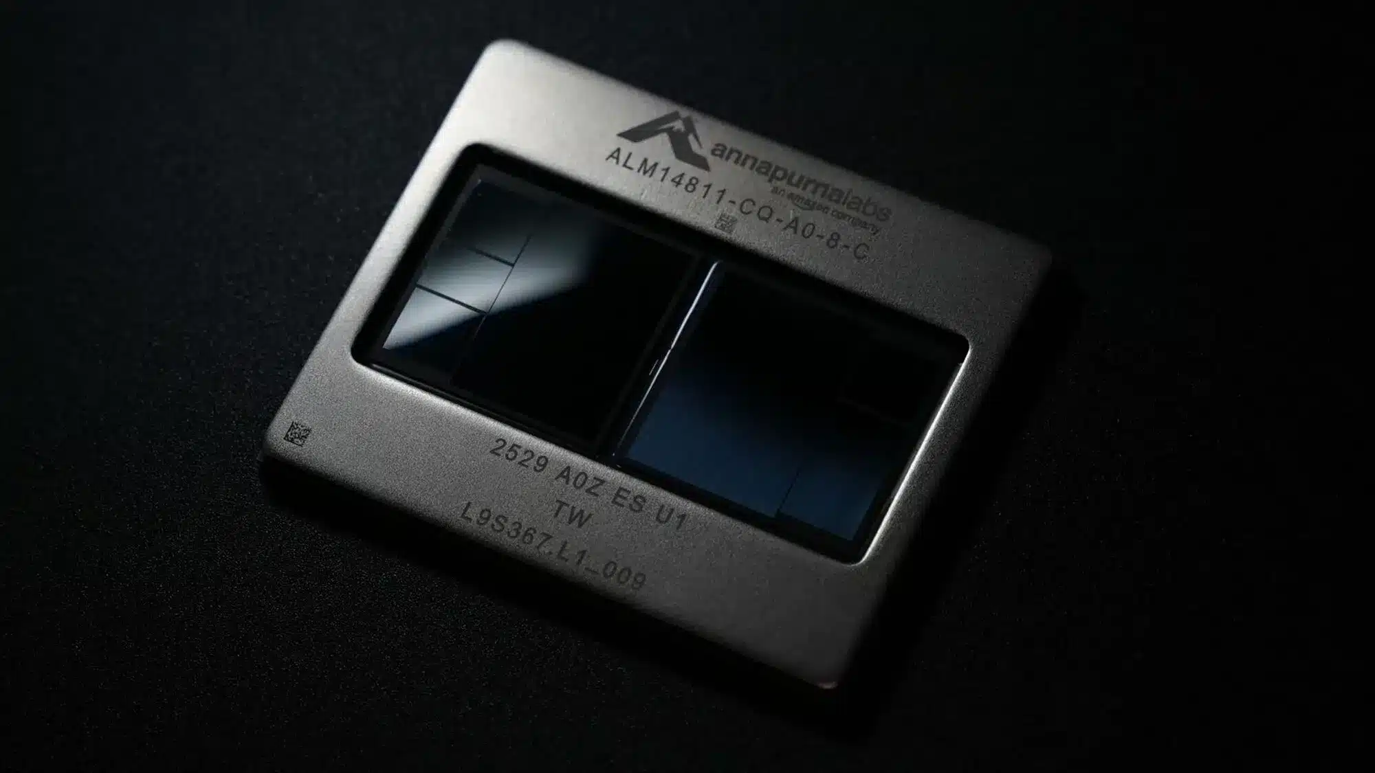 Chip de Amazon con el logo de Annapurna Labs, división de hardware de AWS