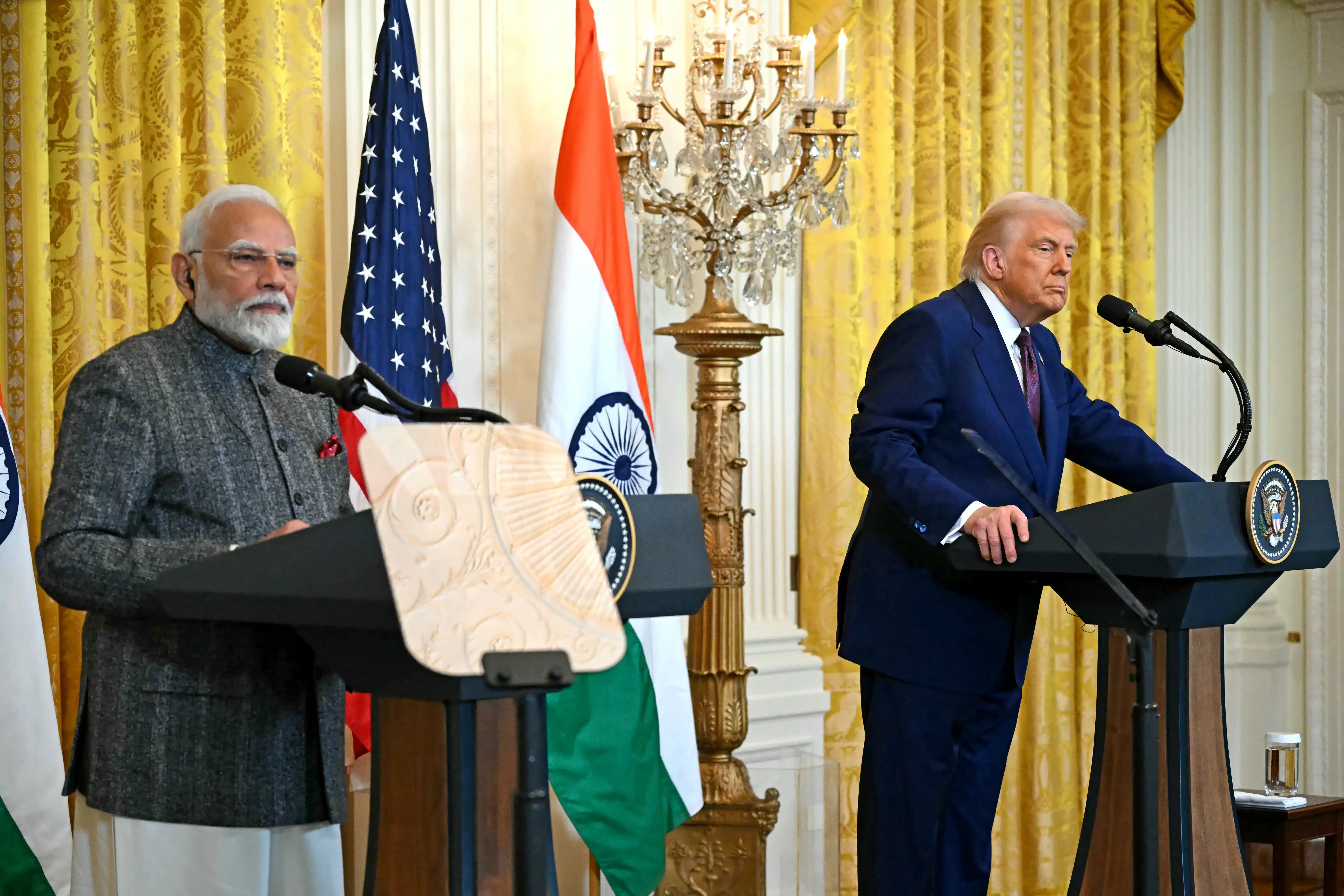 Conferencia de prensa entre líderes de India y Estados Unidos en el contexto de las tensiones en Medio Oriente