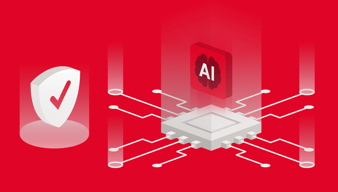 Ilustración conceptual de inteligencia artificial y ransomware