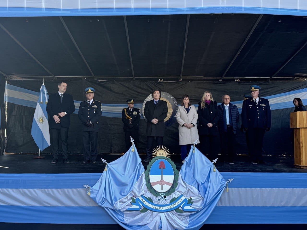 Acto oficial presidido por Javier Milei en homenaje a policías caídos