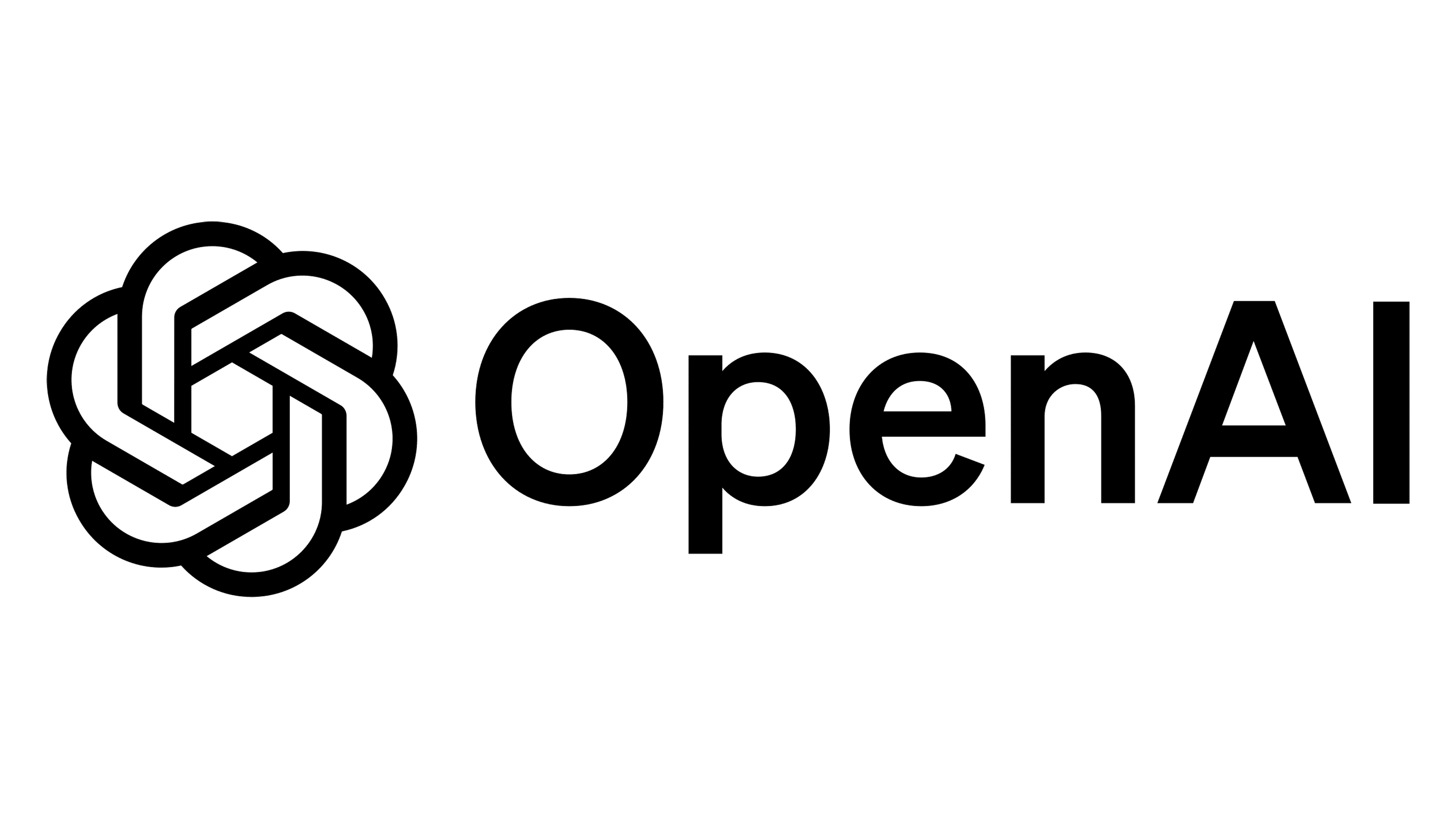 Logotipo de OpenAI sobre fondo blanco