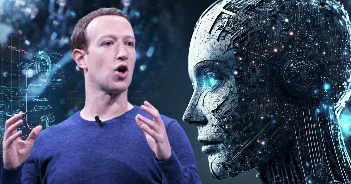 Persona hablando sobre inteligencia artificial con fondo tecnológico