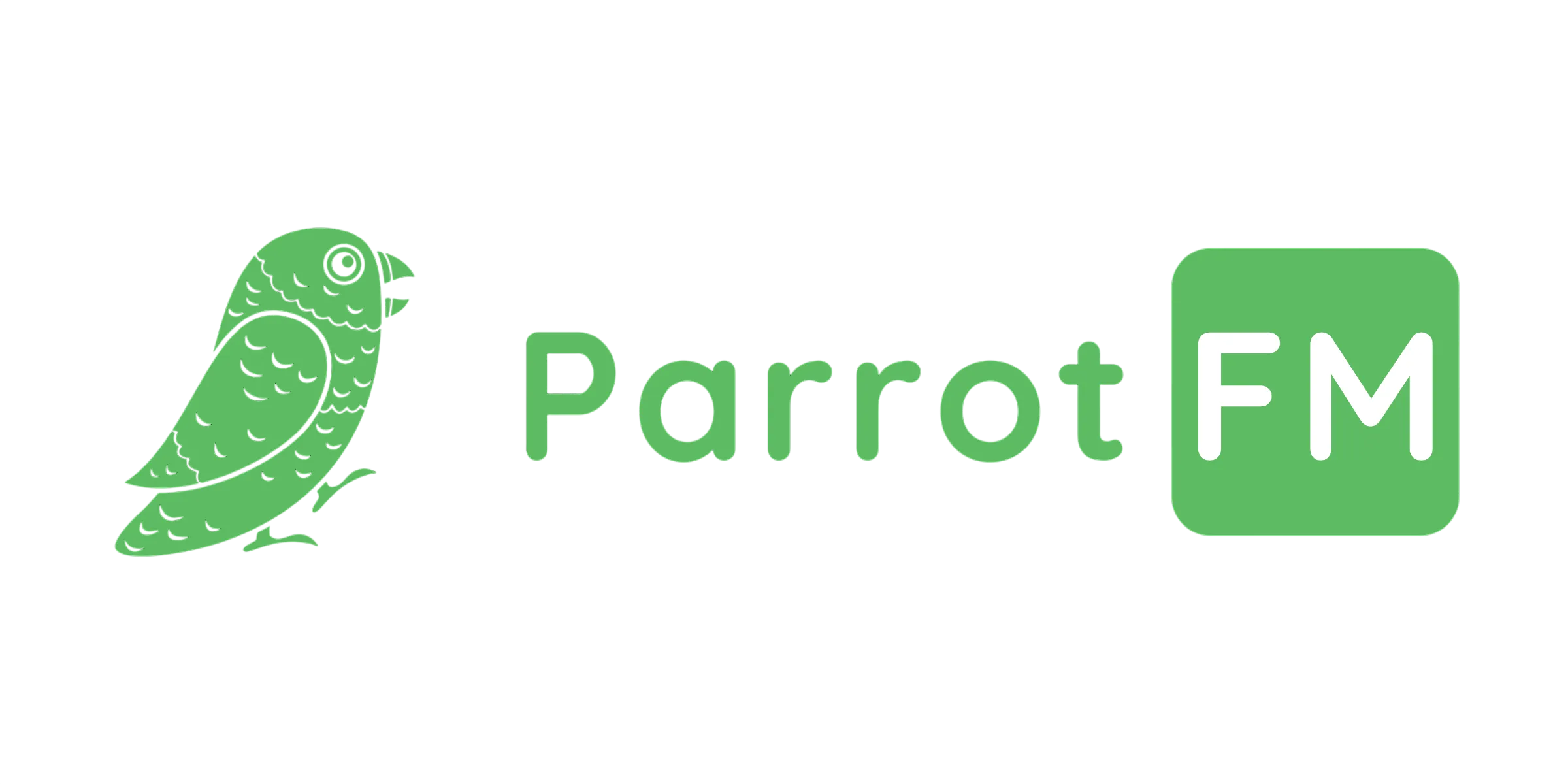 Logotipo de una aplicación de historias de audio para dispositivos móviles