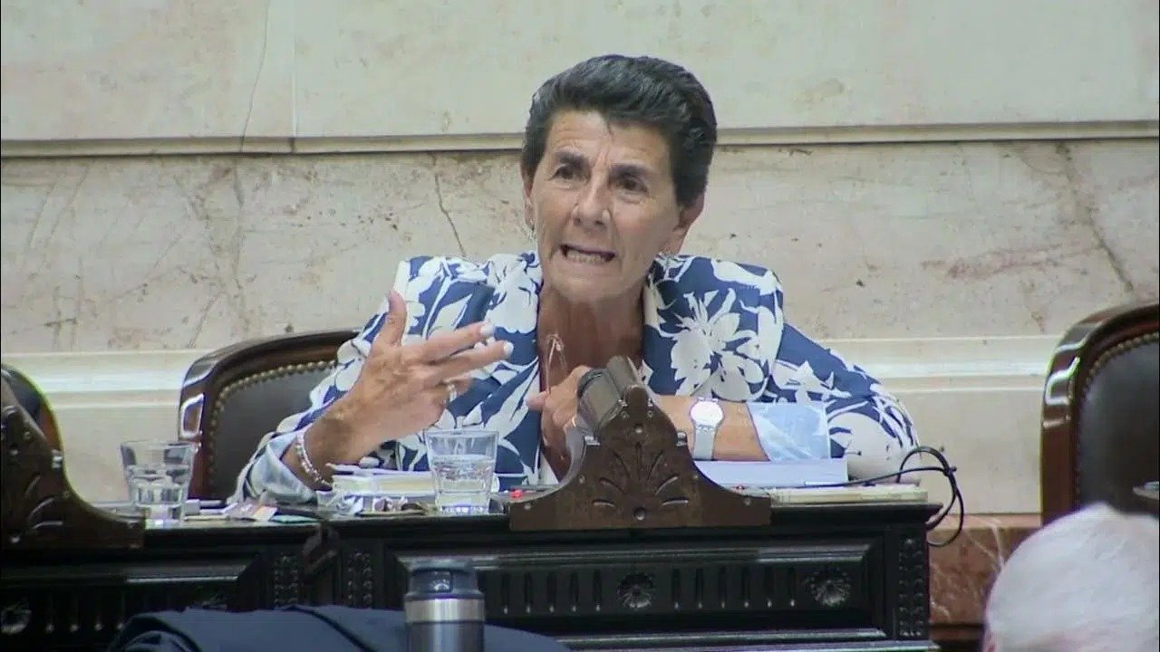 Patricia Vásquez durante una intervención legislativa