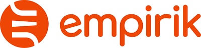 Logotipo naranja de Empirik sobre fondo transparente