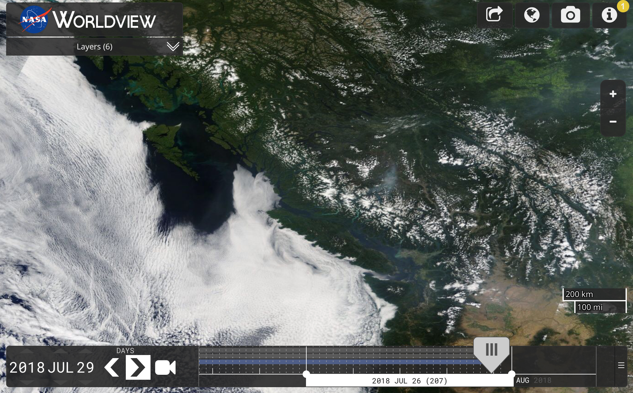 May be final day of smoke-reduced temperatures. Smoke impacting Air Quality too.