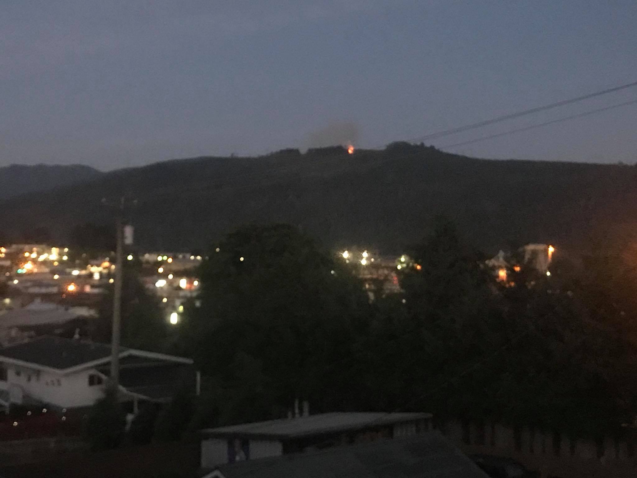 Updating – New fire on Arbutus Ridge over Inlet – Weekend Forecast later