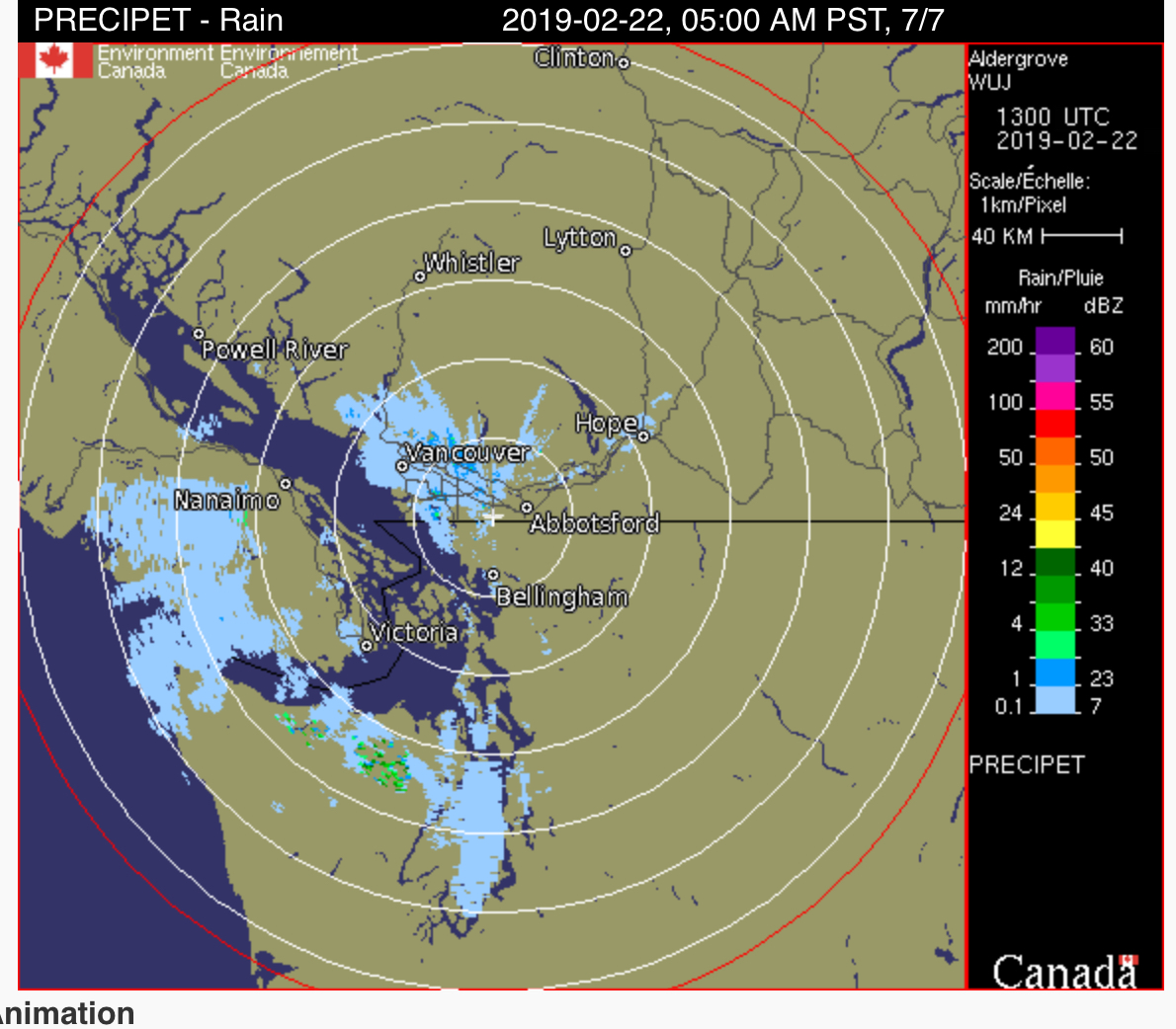 Snowfall Warning East Side for the morning.