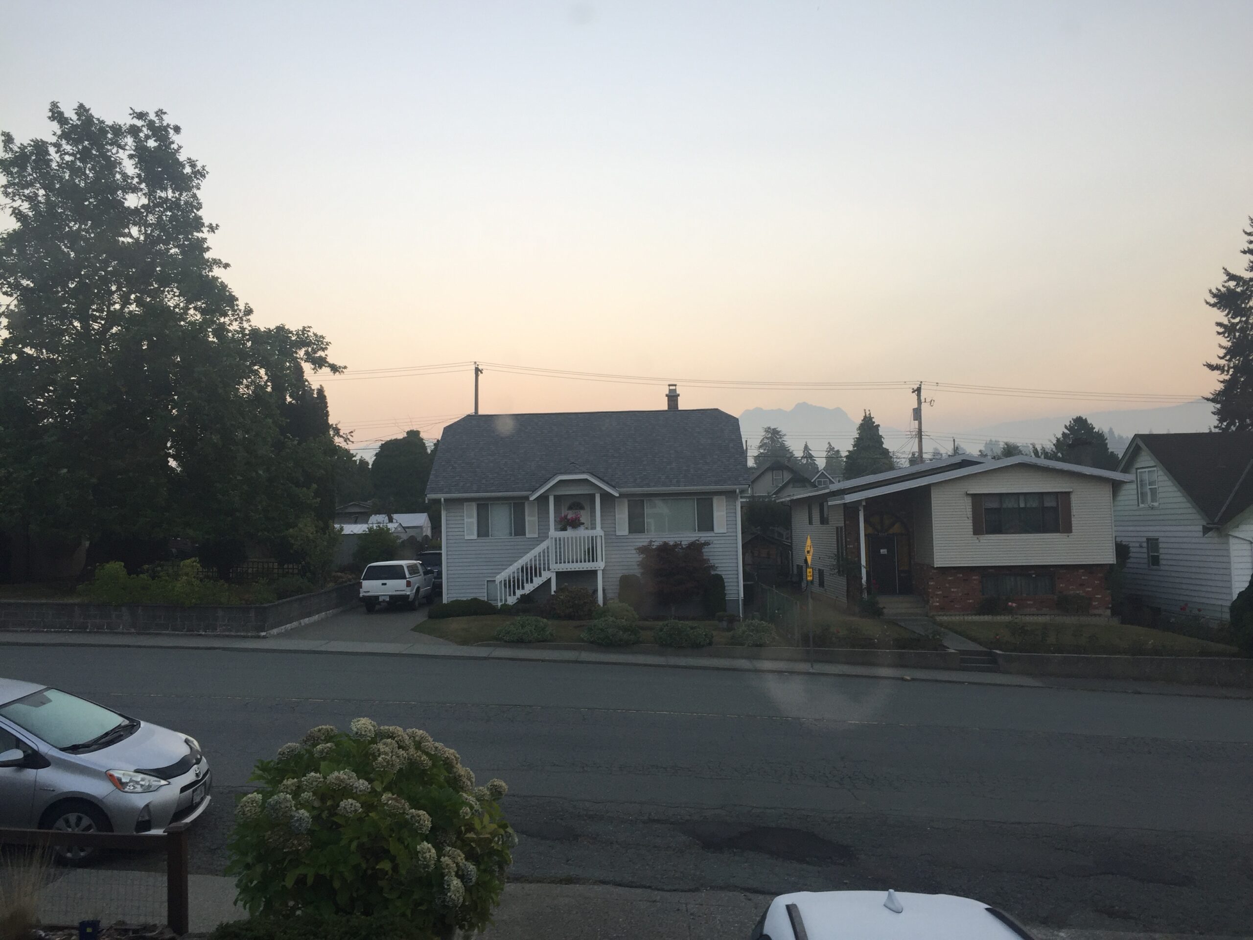 Updated 1:35PM – California and Oregon Smoke has moved in. Record heat yesterday.