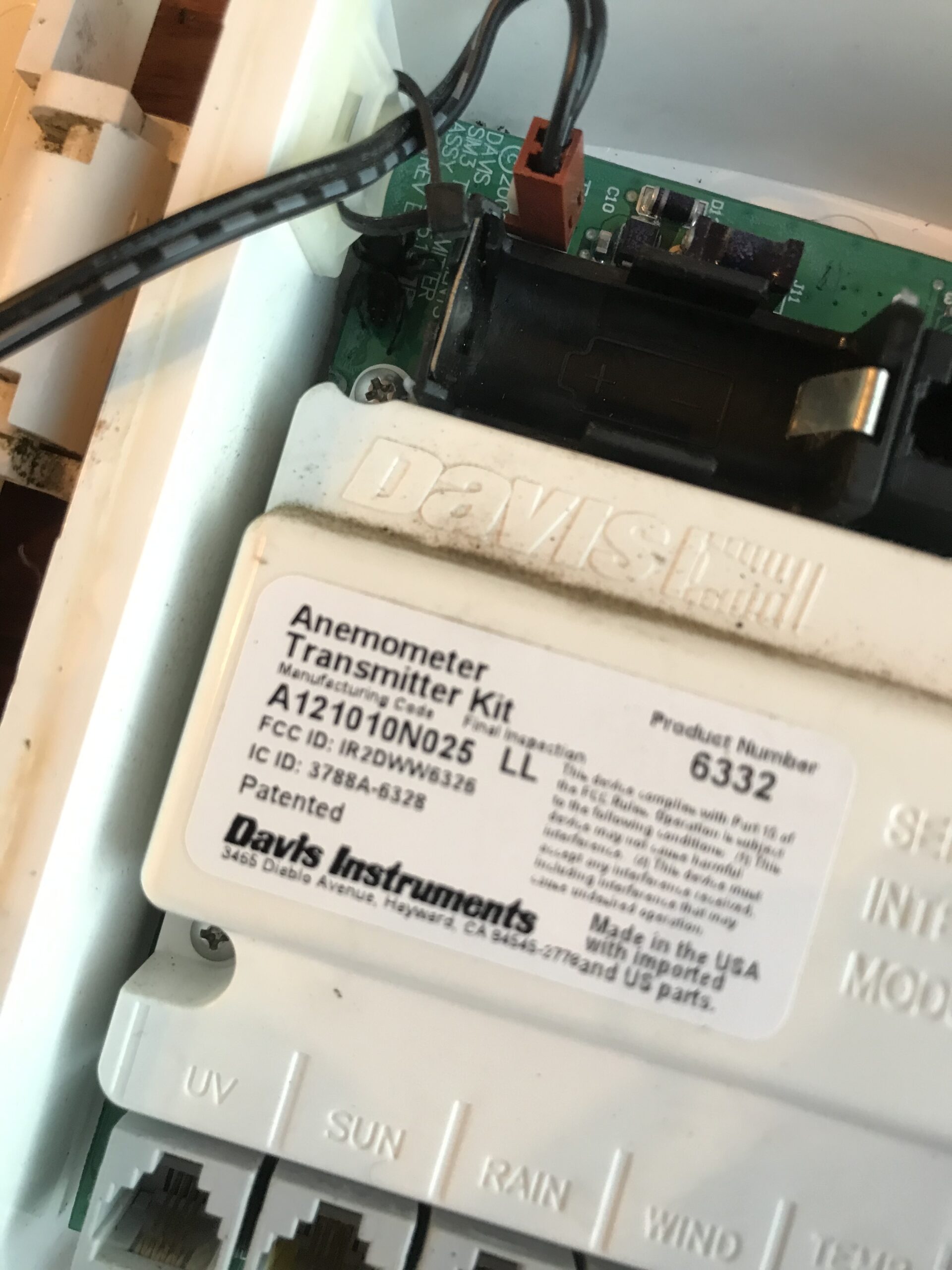 New Anemometer and Sensor Transmitter Installed! – Wind Measurements back in time for hot weekend.