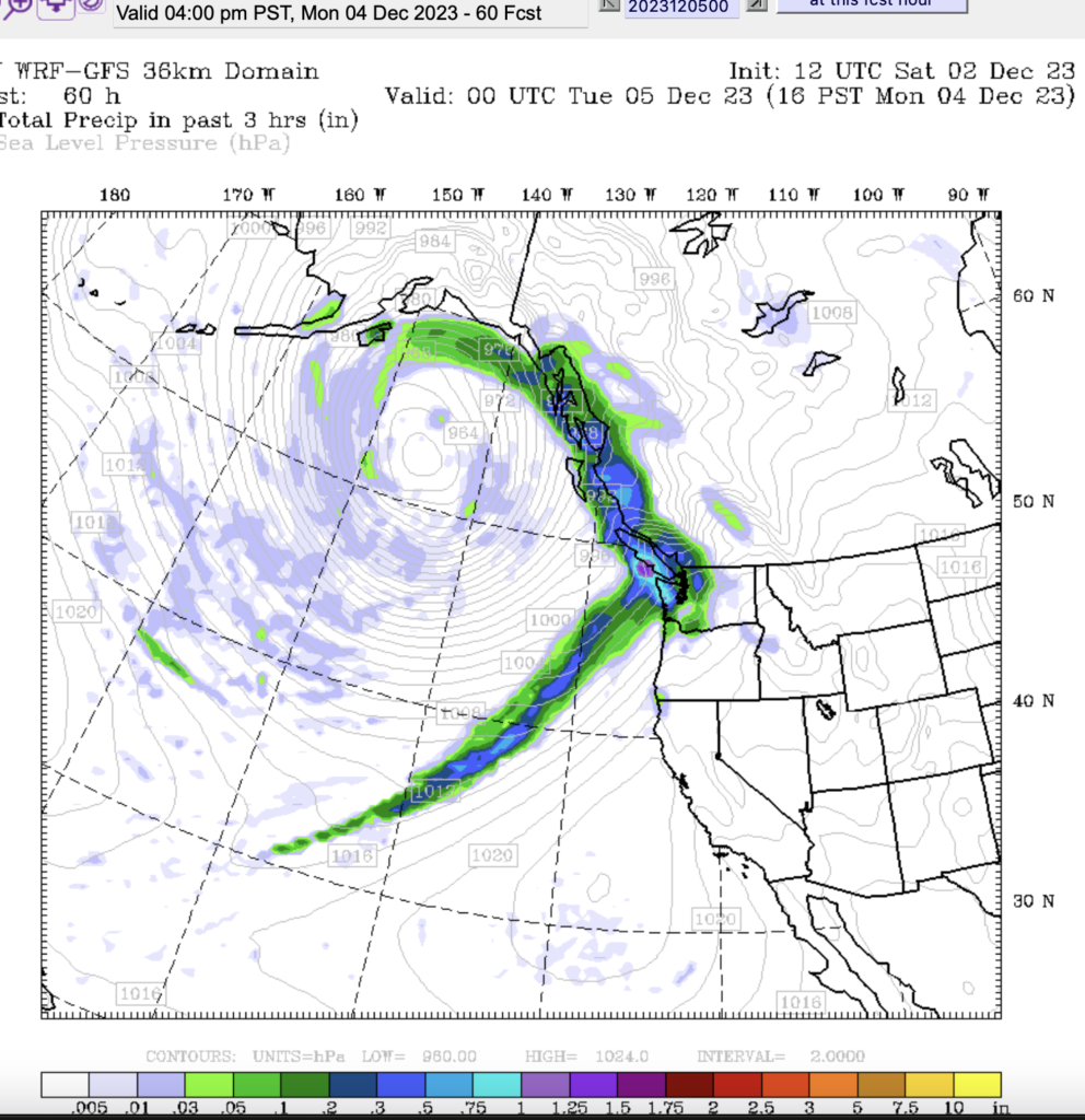 Atmospheric River Incoming – Major Rainfall Monday and Tuesday