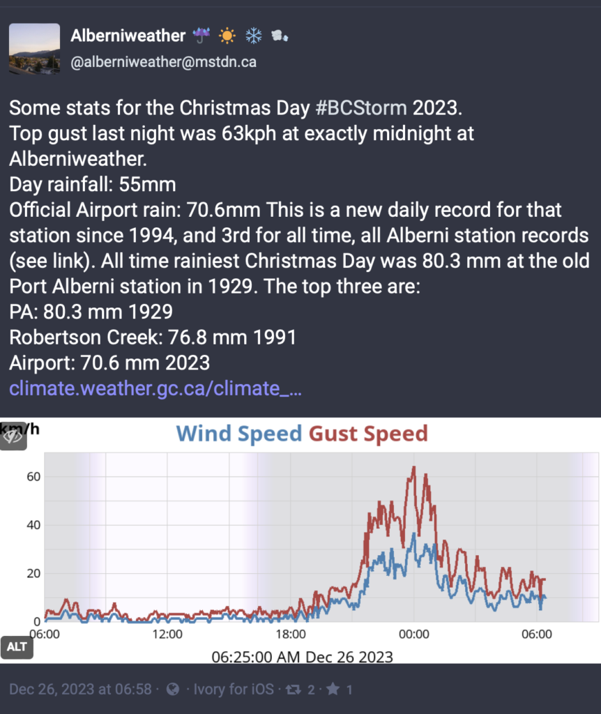 Christmas Storm records – Hwy 4 Closed – More Rain Coming