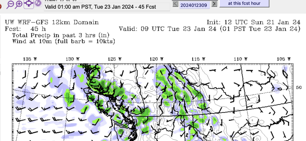 Rainy week – Next large rain storm Wednesday