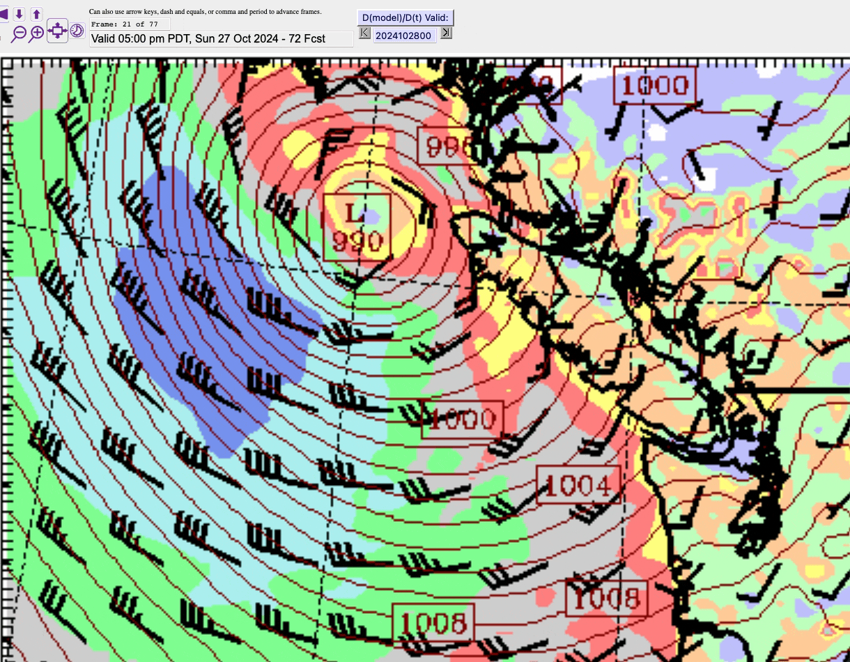 Friday night Wind – Weekend Rain