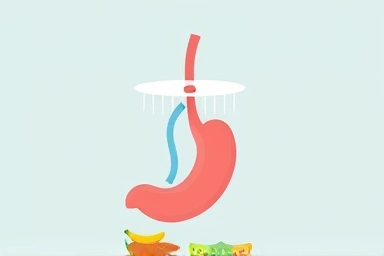 Symbolic representation of esophagus protection against acid reflux.