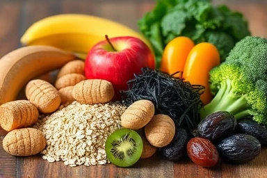 Healthy fiber-rich foods for constipation relief