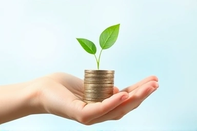 Symbol of financial relief and health growth.