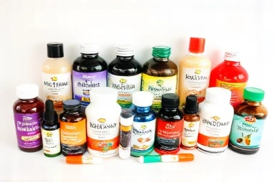 Variety of digestive enzyme supplements