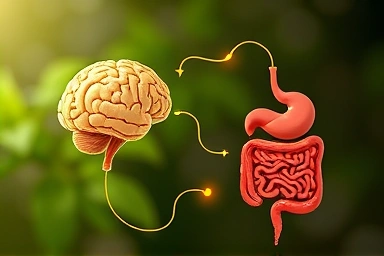 Brain and gut connection, symbolizing functional dyspepsia treatment