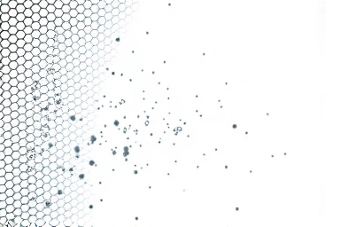 Microscopic view of HEPA filter trapping fine particles