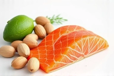 Natural selenium sources: Brazil nuts and salmon, for thyroid health