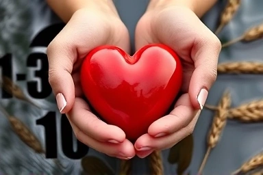 Symbolic image of heart health and controlled diet