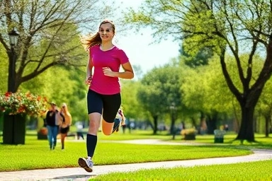 Person exercising for heart health