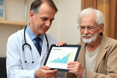 Doctor and patient discussing bone density improvement