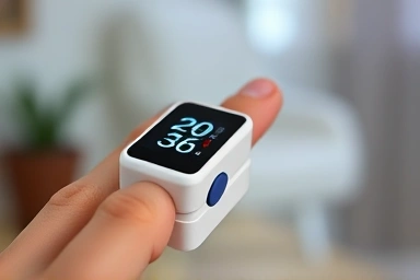 Finger wearing pulse oximeter for health monitoring